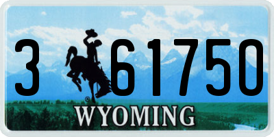 WY license plate 36175O