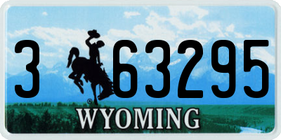 WY license plate 363295