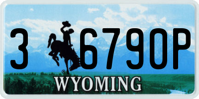 WY license plate 36790P