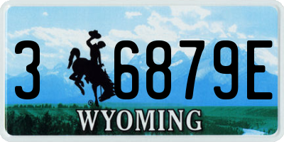 WY license plate 36879E