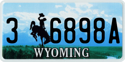 WY license plate 36898A