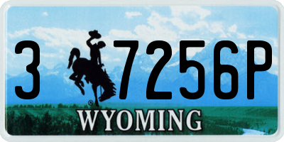 WY license plate 37256P