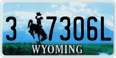 WY license plate 37306L