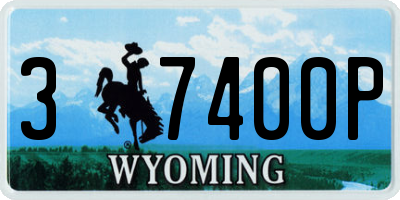 WY license plate 37400P