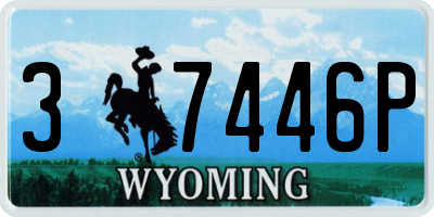 WY license plate 37446P
