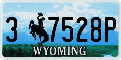WY license plate 37528P