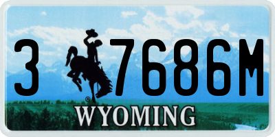 WY license plate 37686M