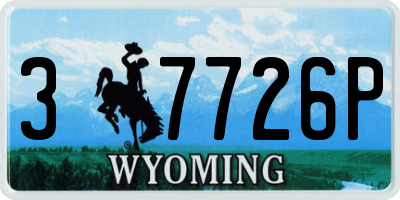 WY license plate 37726P