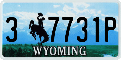 WY license plate 37731P