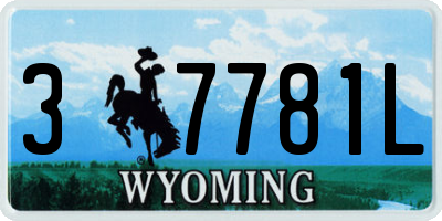 WY license plate 37781L