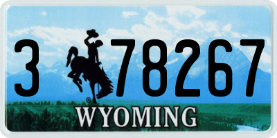 WY license plate 378267