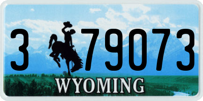 WY license plate 379073