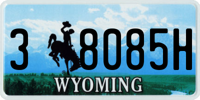 WY license plate 38085H