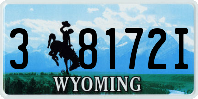 WY license plate 38172I