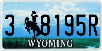 WY license plate 38195R