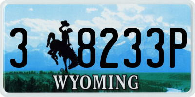 WY license plate 38233P