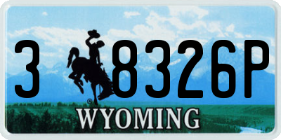 WY license plate 38326P