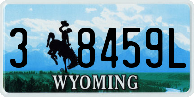 WY license plate 38459L
