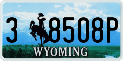 WY license plate 38508P