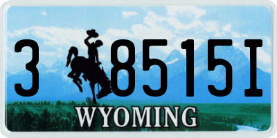 WY license plate 38515I