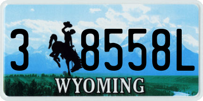 WY license plate 38558L