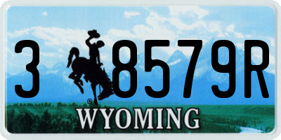 WY license plate 38579R