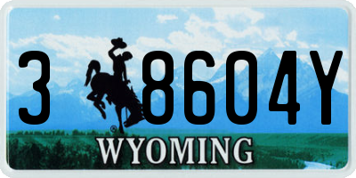 WY license plate 38604Y