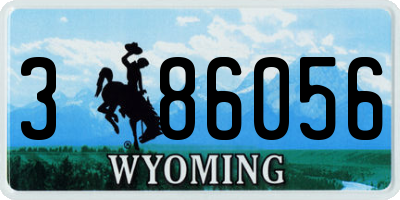 WY license plate 386056