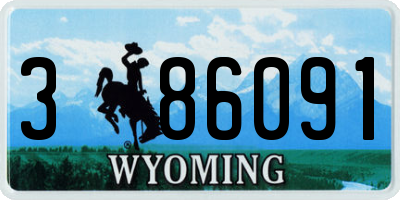 WY license plate 386091