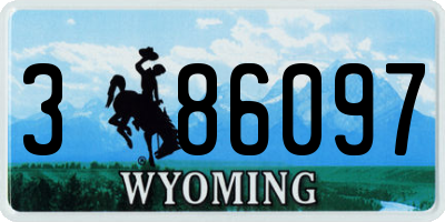 WY license plate 386097