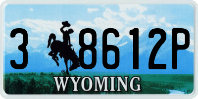 WY license plate 38612P