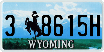 WY license plate 38615H