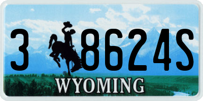 WY license plate 38624S