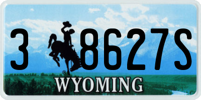 WY license plate 38627S