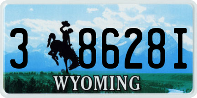 WY license plate 38628I