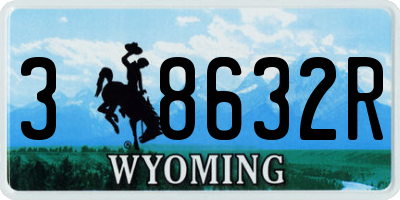 WY license plate 38632R
