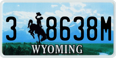 WY license plate 38638M