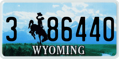 WY license plate 386440