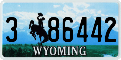 WY license plate 386442