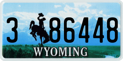 WY license plate 386448