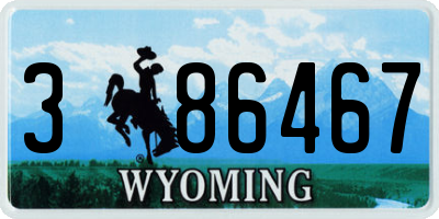 WY license plate 386467