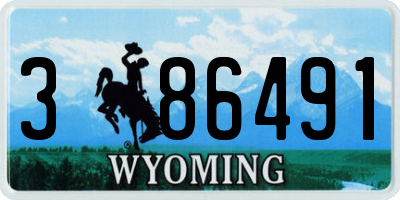 WY license plate 386491