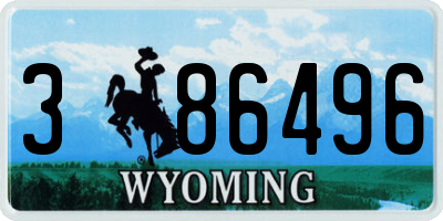 WY license plate 386496
