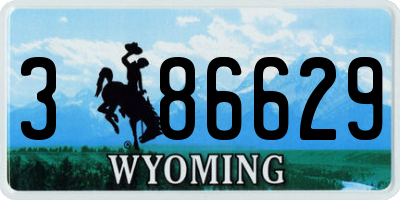 WY license plate 386629