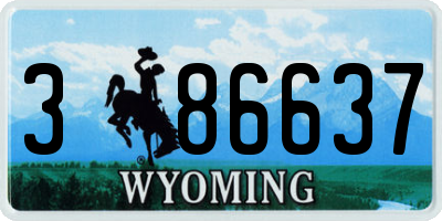 WY license plate 386637
