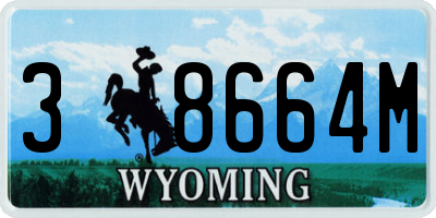 WY license plate 38664M