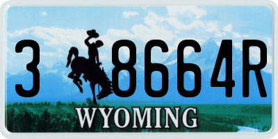 WY license plate 38664R