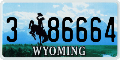 WY license plate 386664