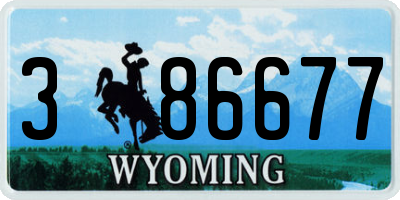 WY license plate 386677