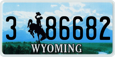 WY license plate 386682